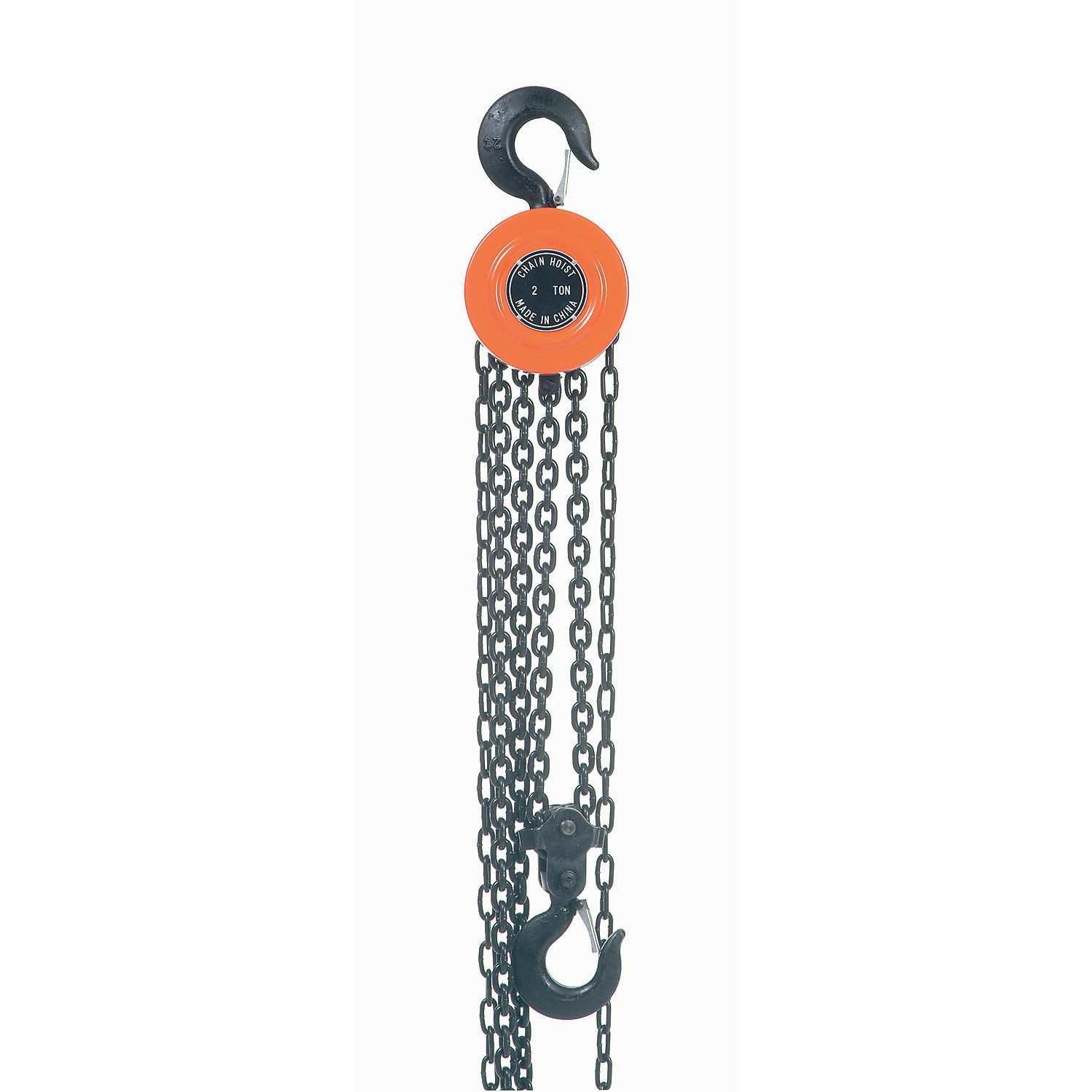 Manual Chain Hoist 10 Foot Lift 2000 Pound Cap.