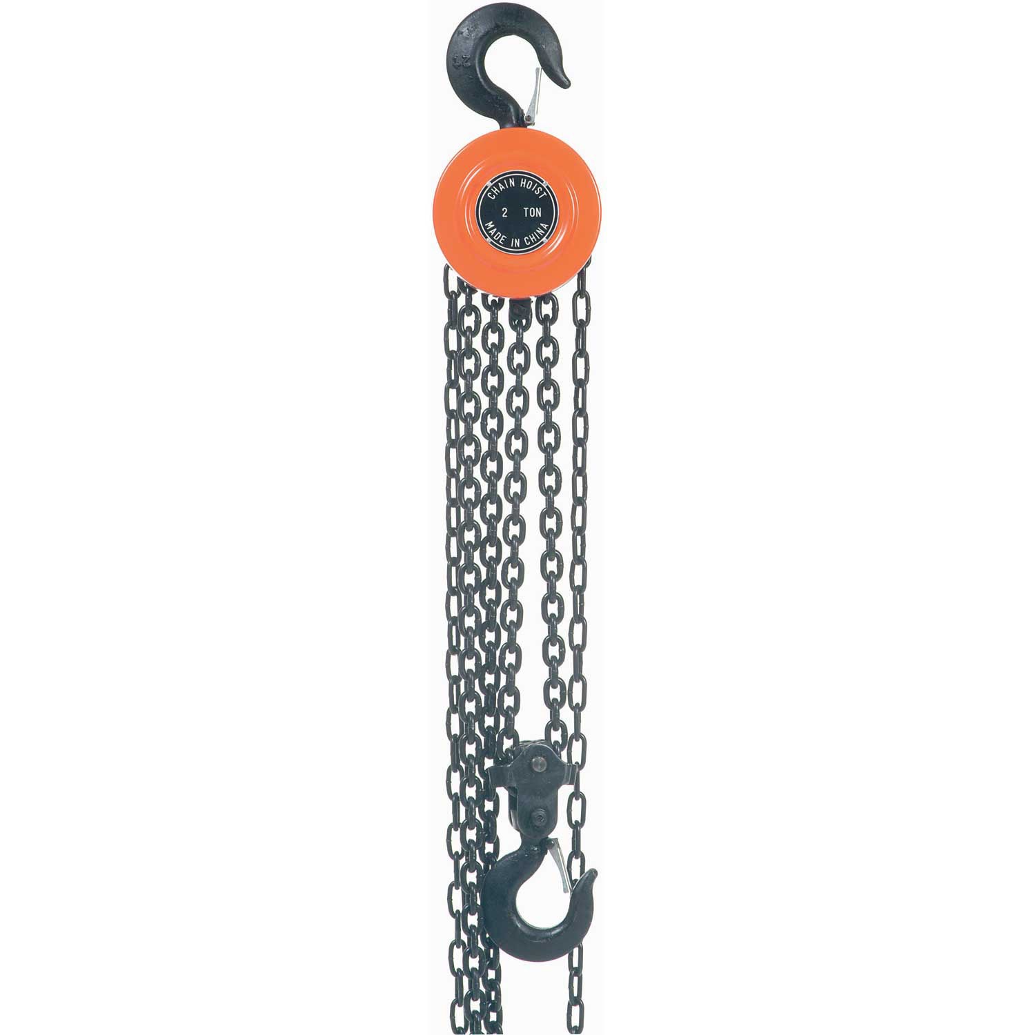 Manual Chain Hoist 20 Foot Lift 2000 Pound Cap.