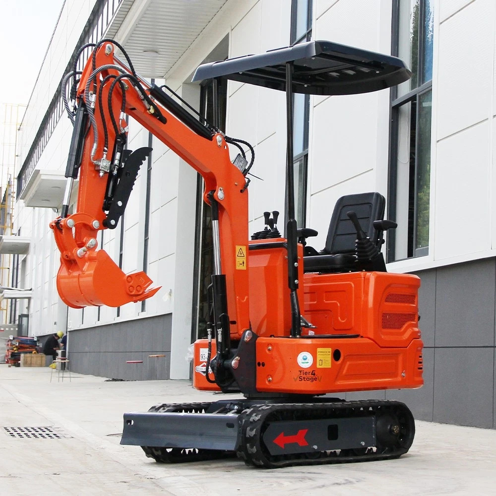 1 Ton Mini Excavator 13.5HP B&S Gas Engine Crawler Digger with Hydraulic Thumb