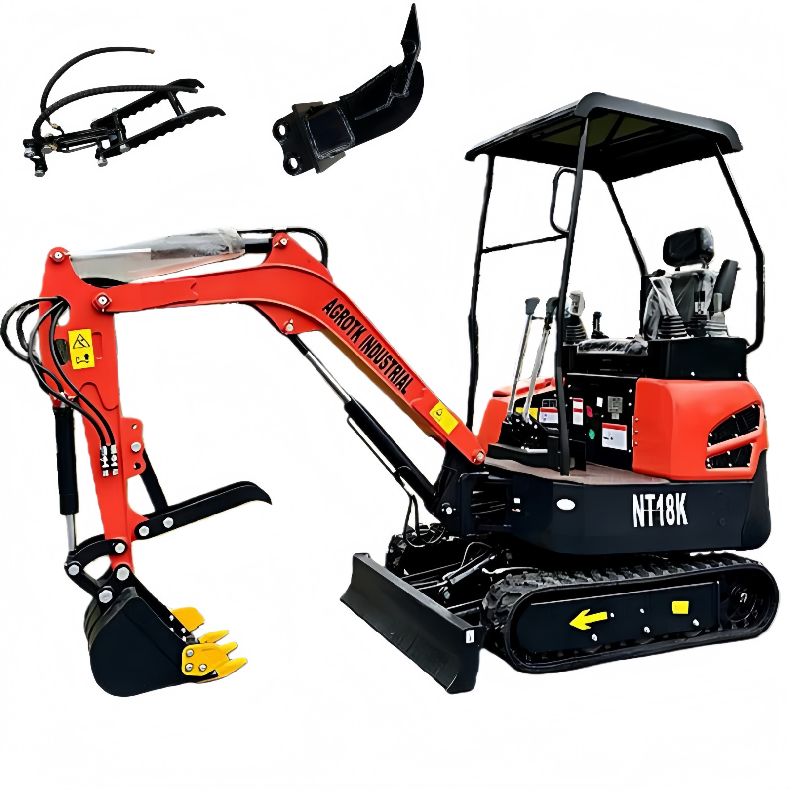 AGT 1.4ton Mini & Small Excavator Kubota Diesel Engine w/ Side Swing Boom New