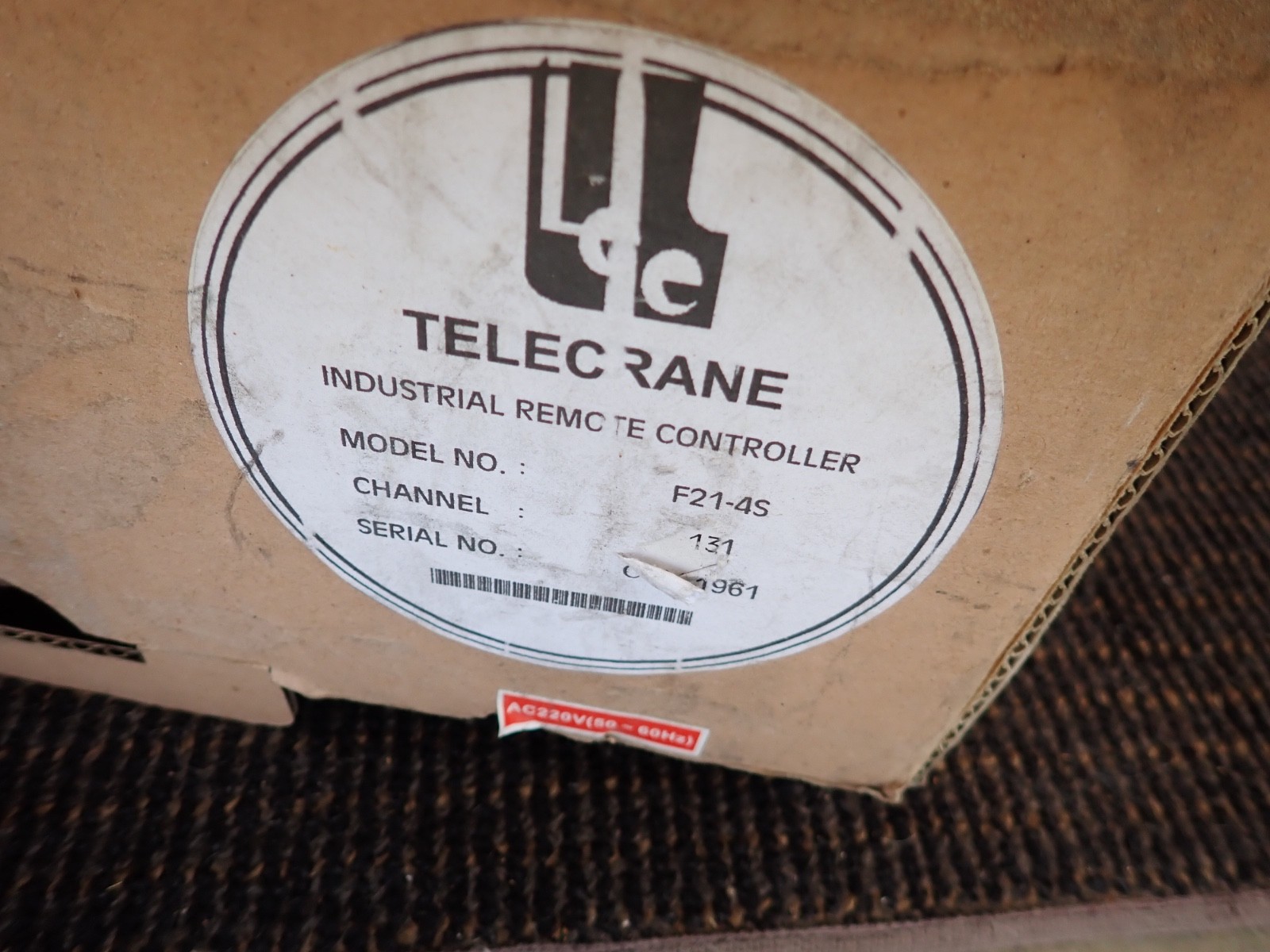Telecrane Industrial Radio Remote Control – F21-4S-RX