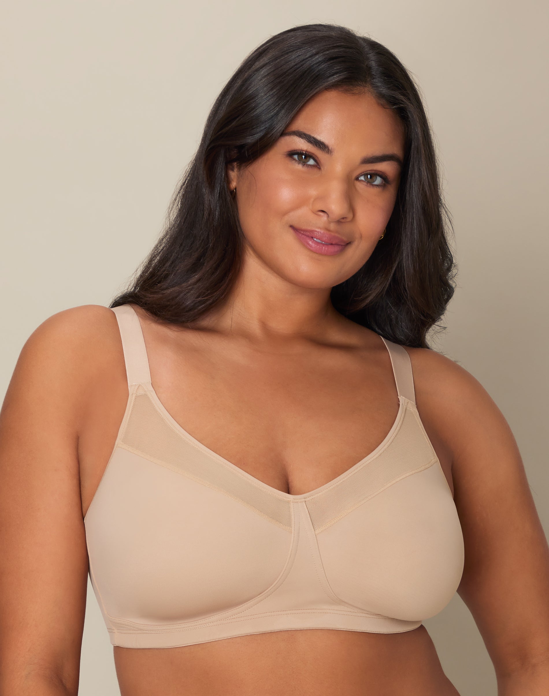 Playtex 18 Hour Smoothing Minimizer Wireless Bra Nude 42D Women’s