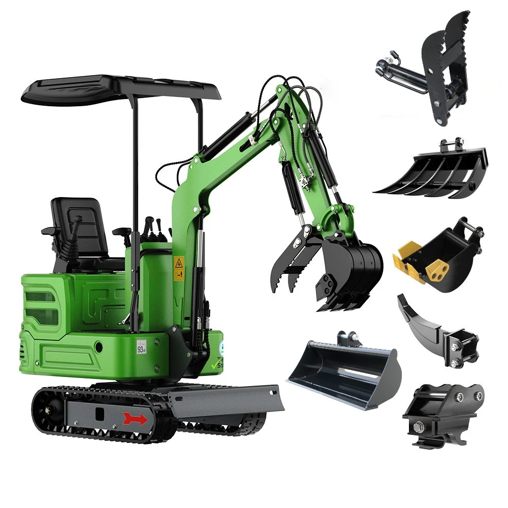 Free Ship Mini Excavator 1 Ton Digger 13.5hp Gas Tracked Crawler B&S EPA Engine