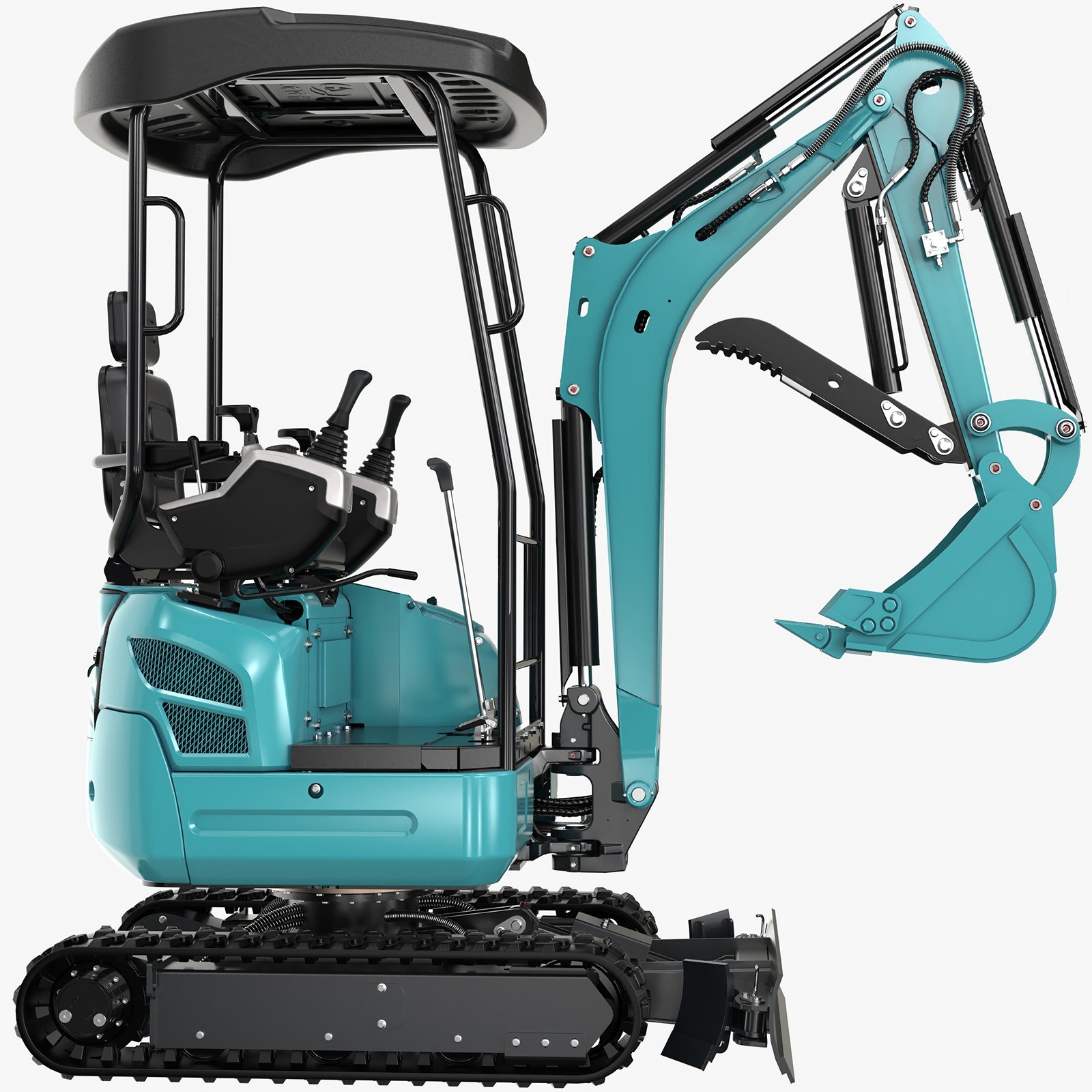 FREE SHIP 2.5Ton Mini Excavator KUBOTA D902 Diesel Side Swing Expand Track Pilot