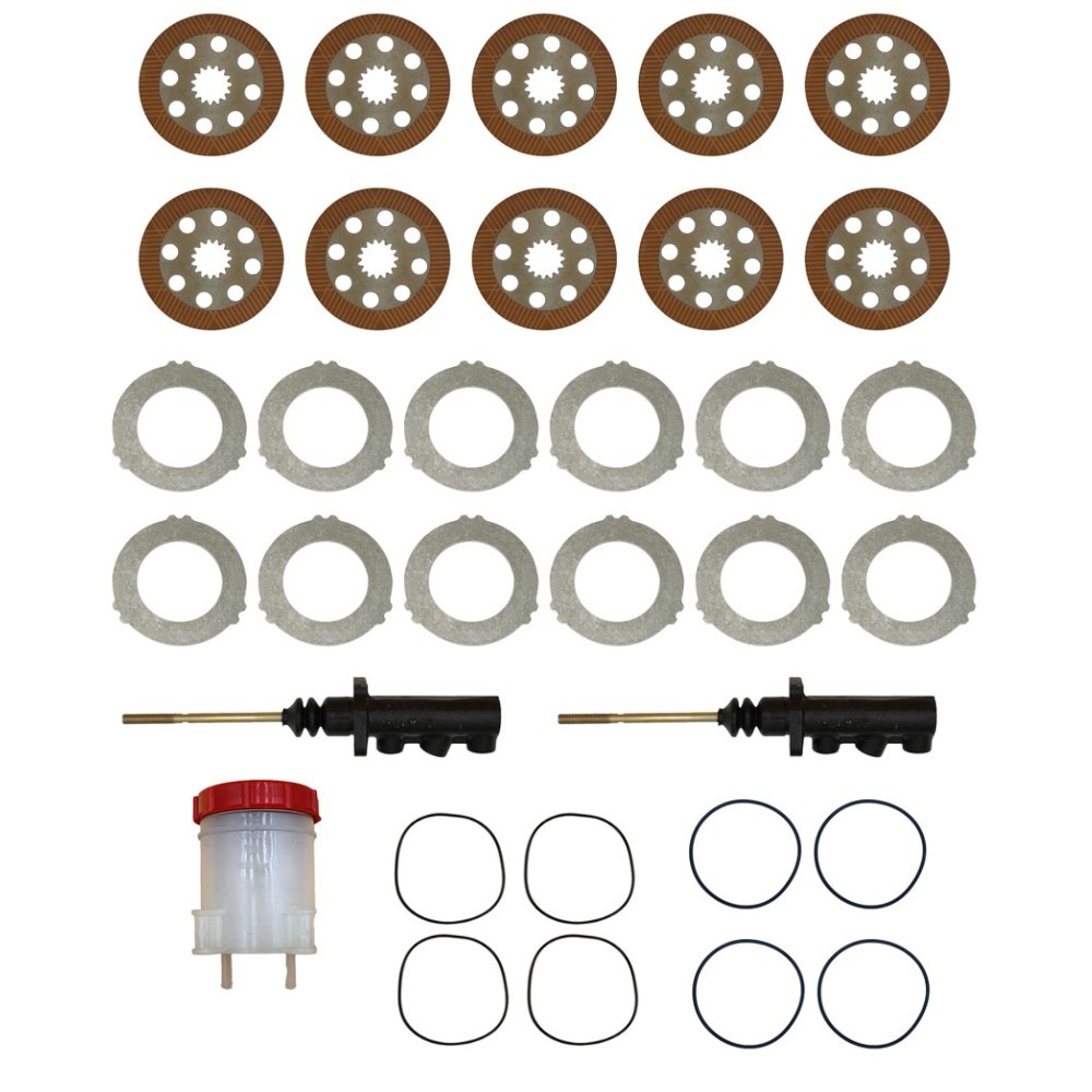Brake Plate Set with Master Cylinder and Reservoir Fits JCB Replaces 126-00200