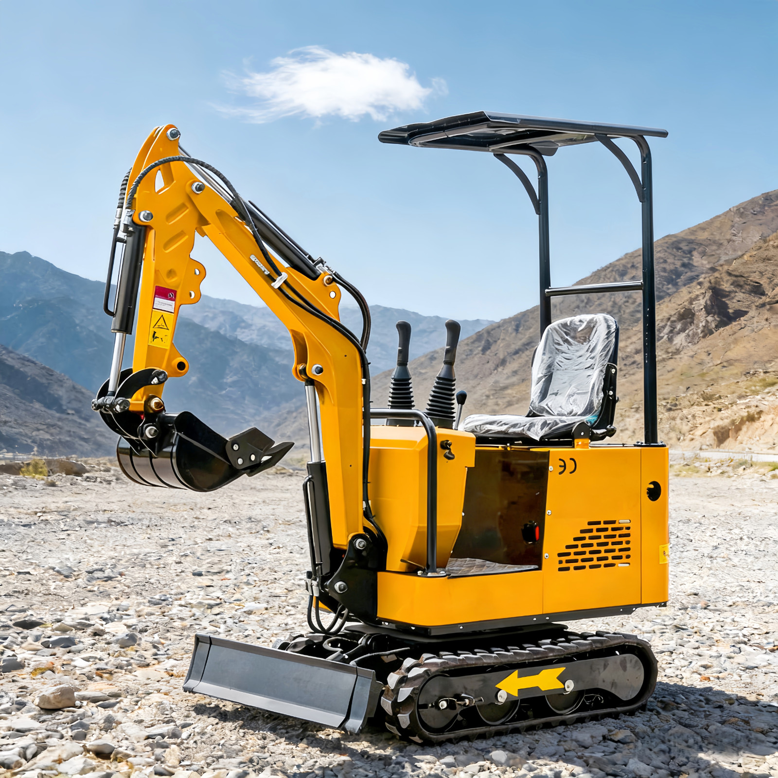 1TON Mini Hydraulic Excavator 13.5HP Gas EPA Engine Tracked Crawler Mini Digger