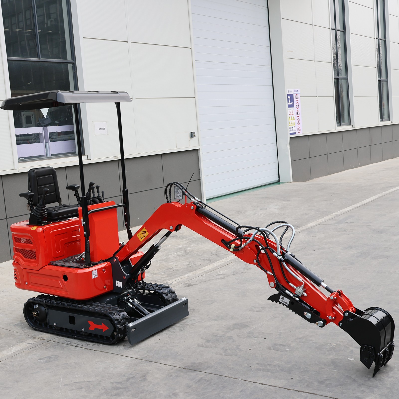 USA Stock, 1.4 Ton Mini Excavator Red, Kubota Engine, Hydraulic Pilot Control