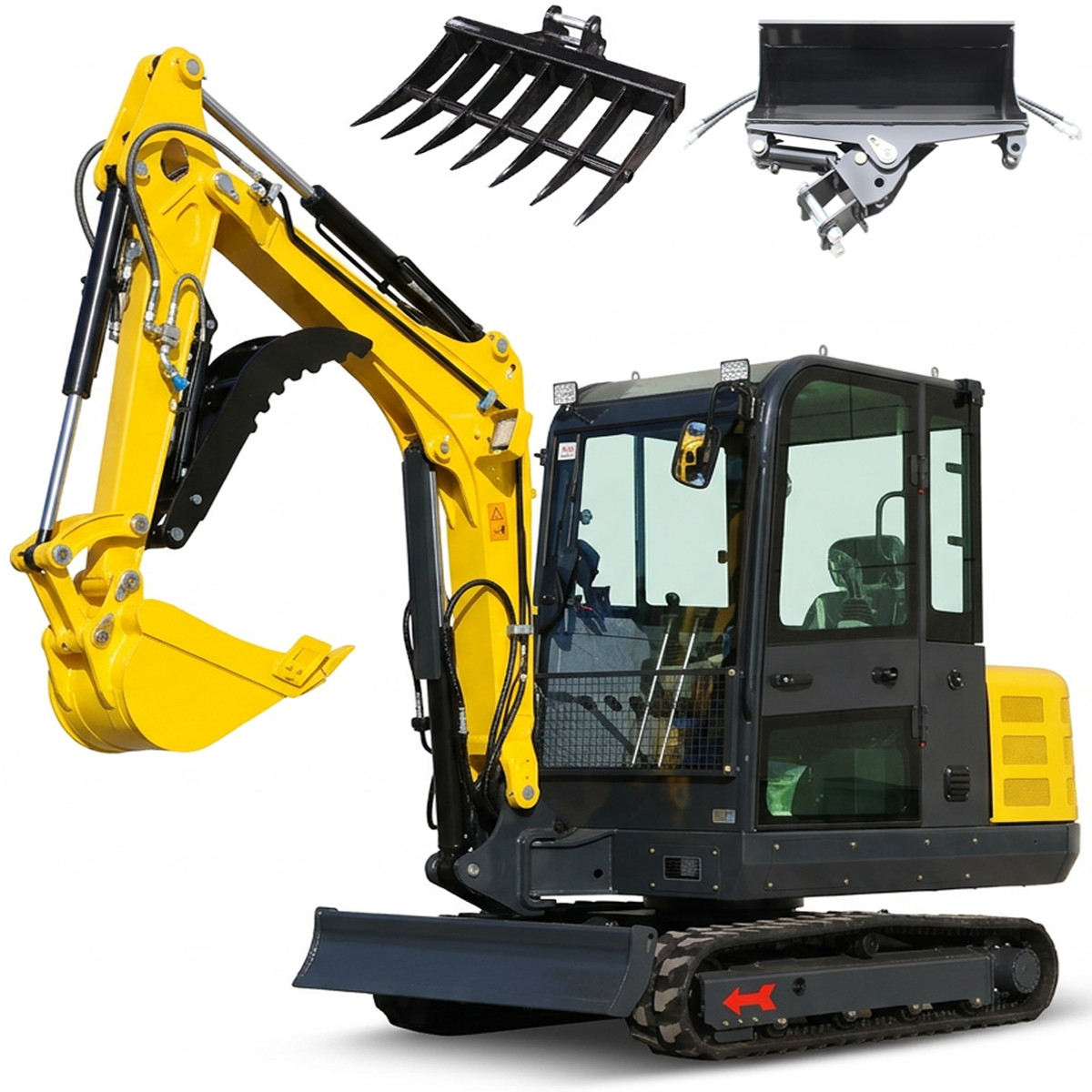 3.5 Ton Mini Excavator | 25HP Kubota Engine with Hydraulic Thumb & 2 Attachments