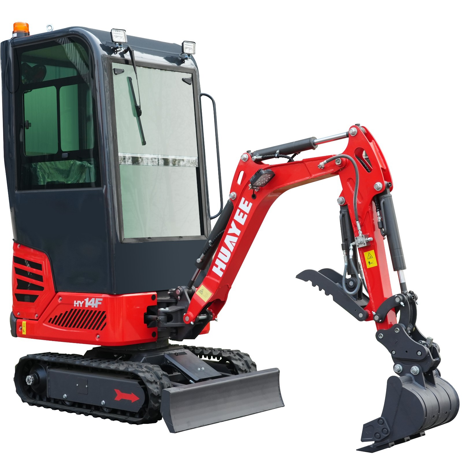 HY14F Free ship Mini Excavator 1.4Ton 13.5hp Gas B&S Engine Pilot Controls & Cab