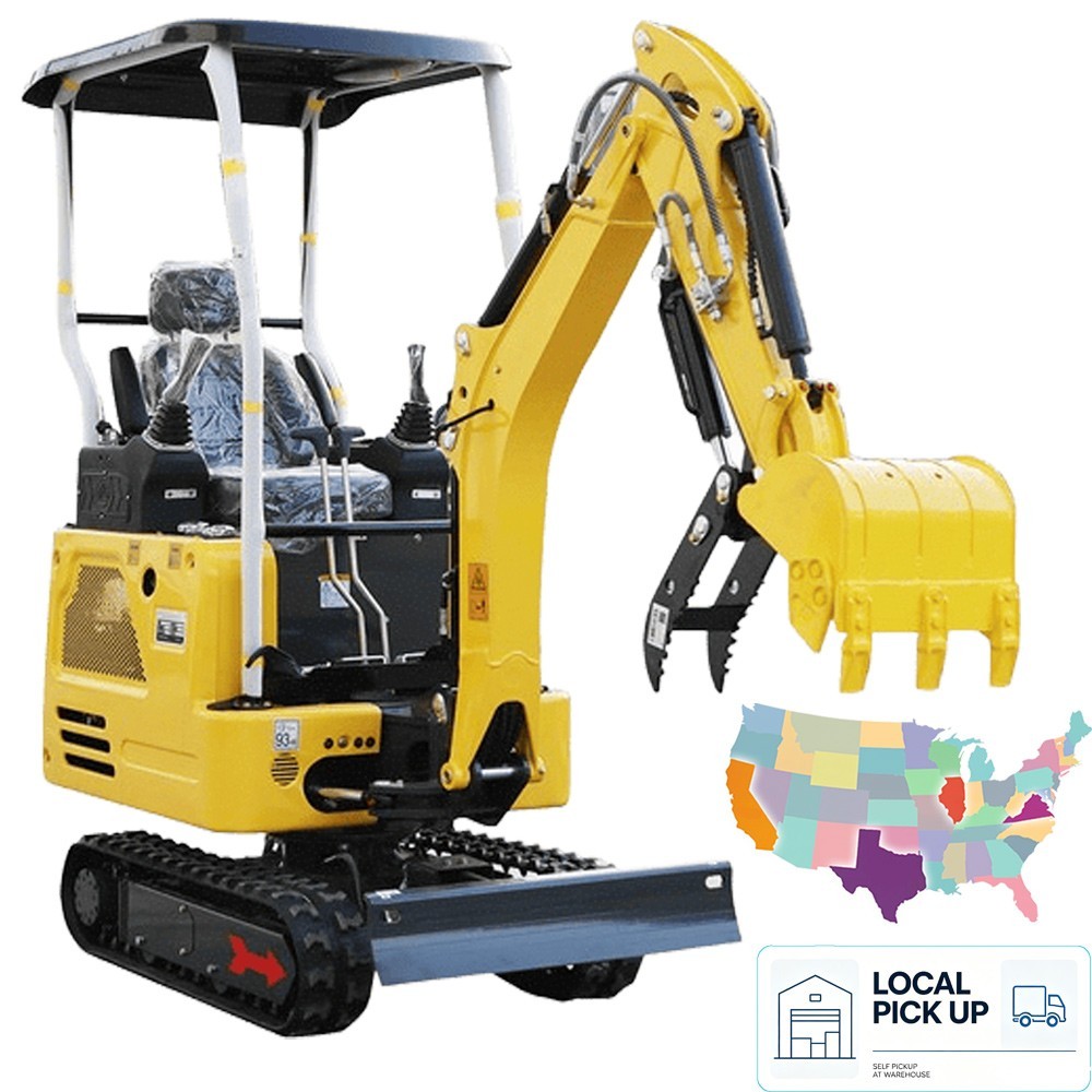 1.8 Ton Mini Excavator KUBOTA Diesel Engine Expand Track Side swing Pilot NEW
