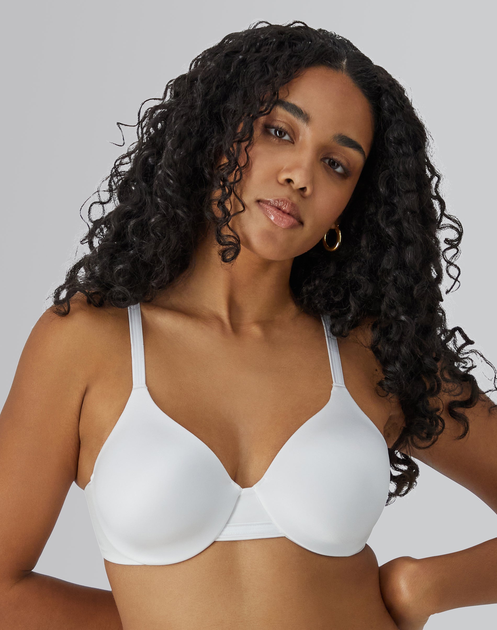 Bali One Smooth U Smoothing & Concealing Underwire Bra White 34D Women’s