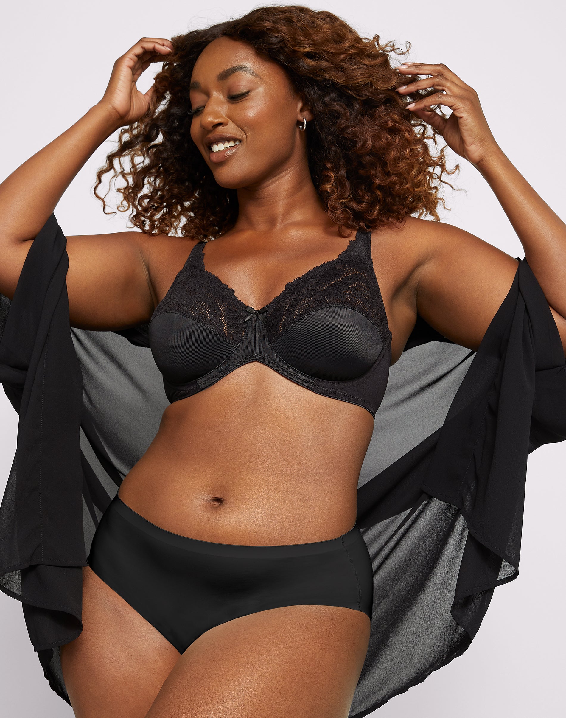 Lilyette by Bali Minimizer Underwire Bra Black 42DD Women’s