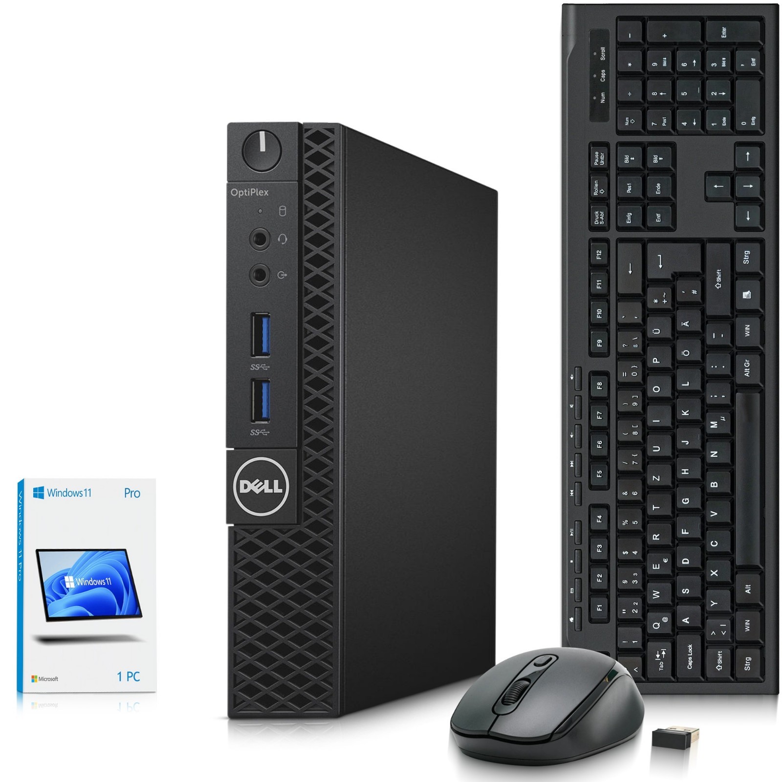 Dell Optiplex 3050 Micro PC i5-7th 8GB RAM 256GB SSD WiFi Wireless-K&M Window 11