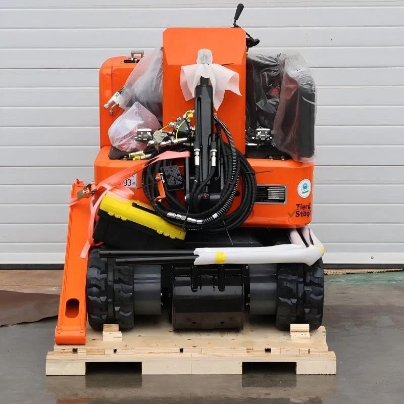 1 Ton Tracked Mini Excavator B&S Engine US In Stock Free Shipping wooden box