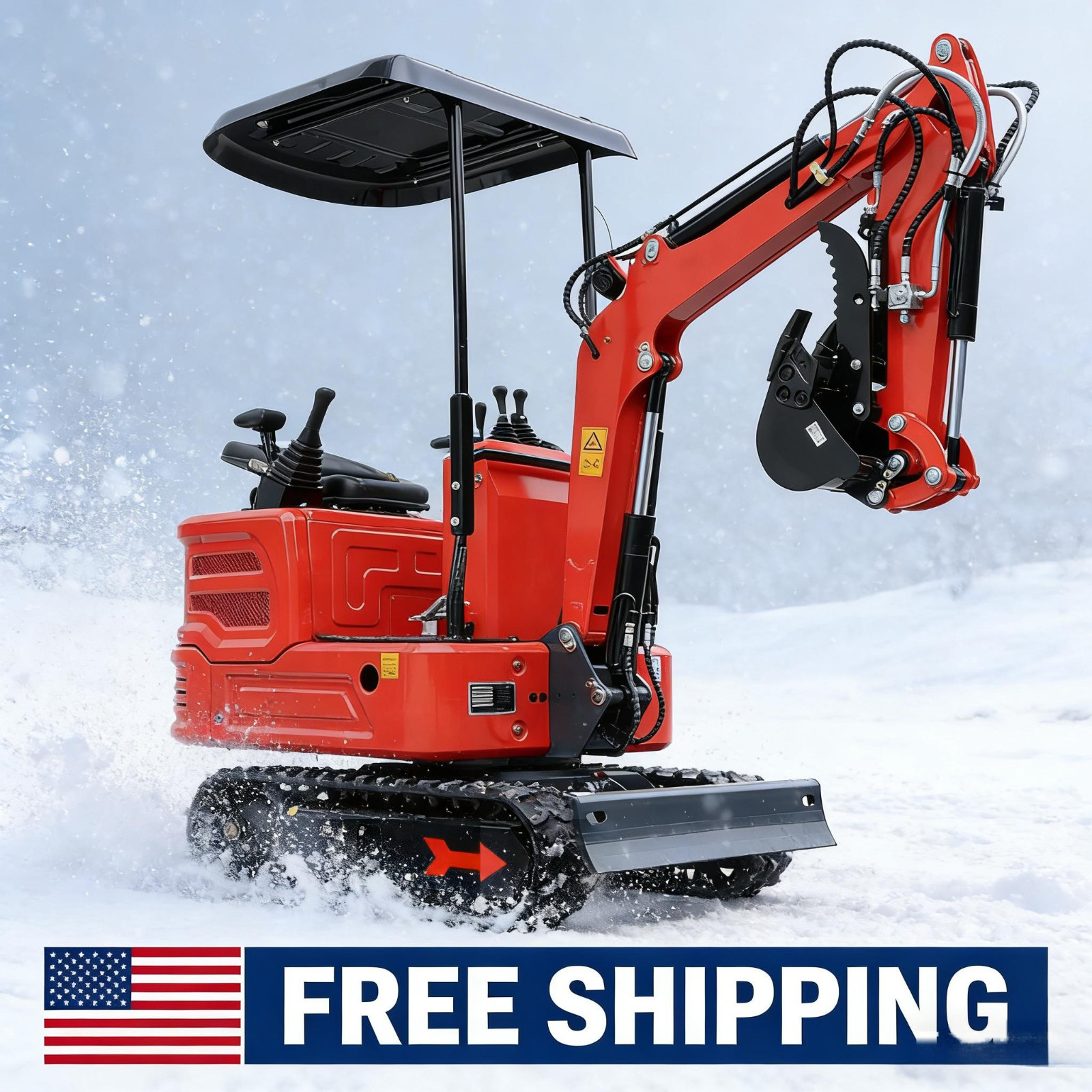 Mini Excavator 1.4Ton Digger 11.5hp Kubota Diesel Pilot System EPA Engine USA