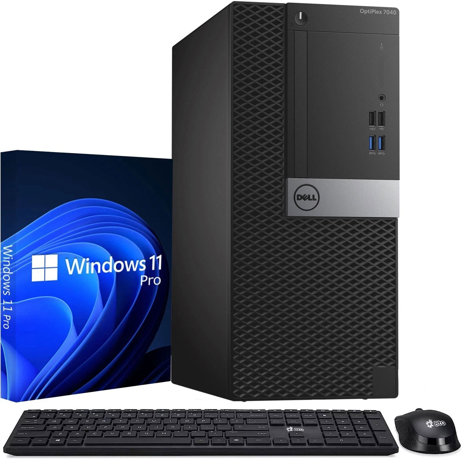 Dell 7040 Mini Tower i7-6th 32GB RAM 512GB SSD Built-in Wi-Fi Wireless K&M Win11