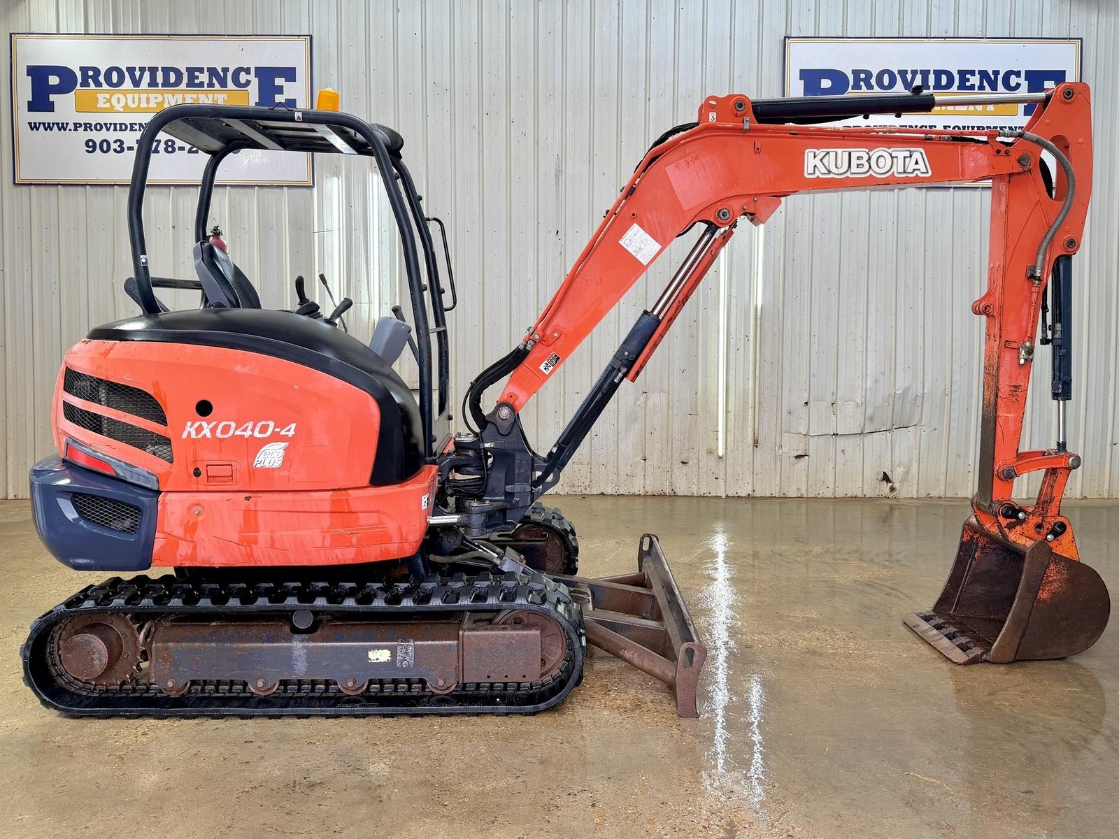 2013 KUBOTA KX040-4 OROPS STRAIGHT BLADE MINI COMPACT TRACK EXCAVATOR