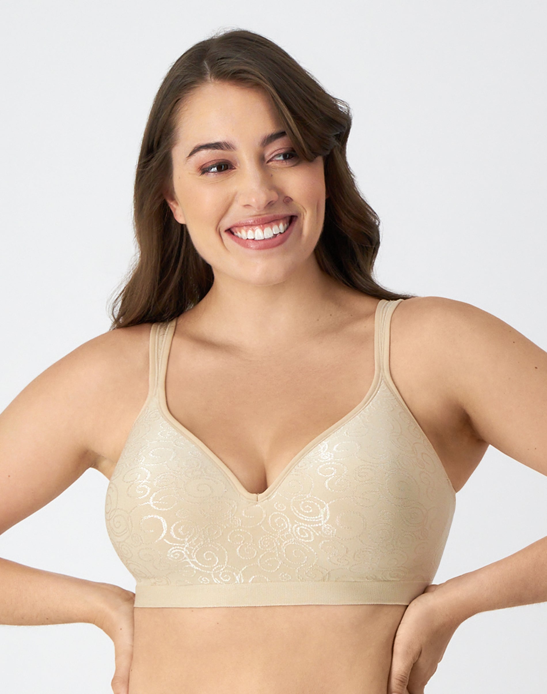 Bali Comfort Revolution Wireless Bra Nude Swirl 38D Women’s