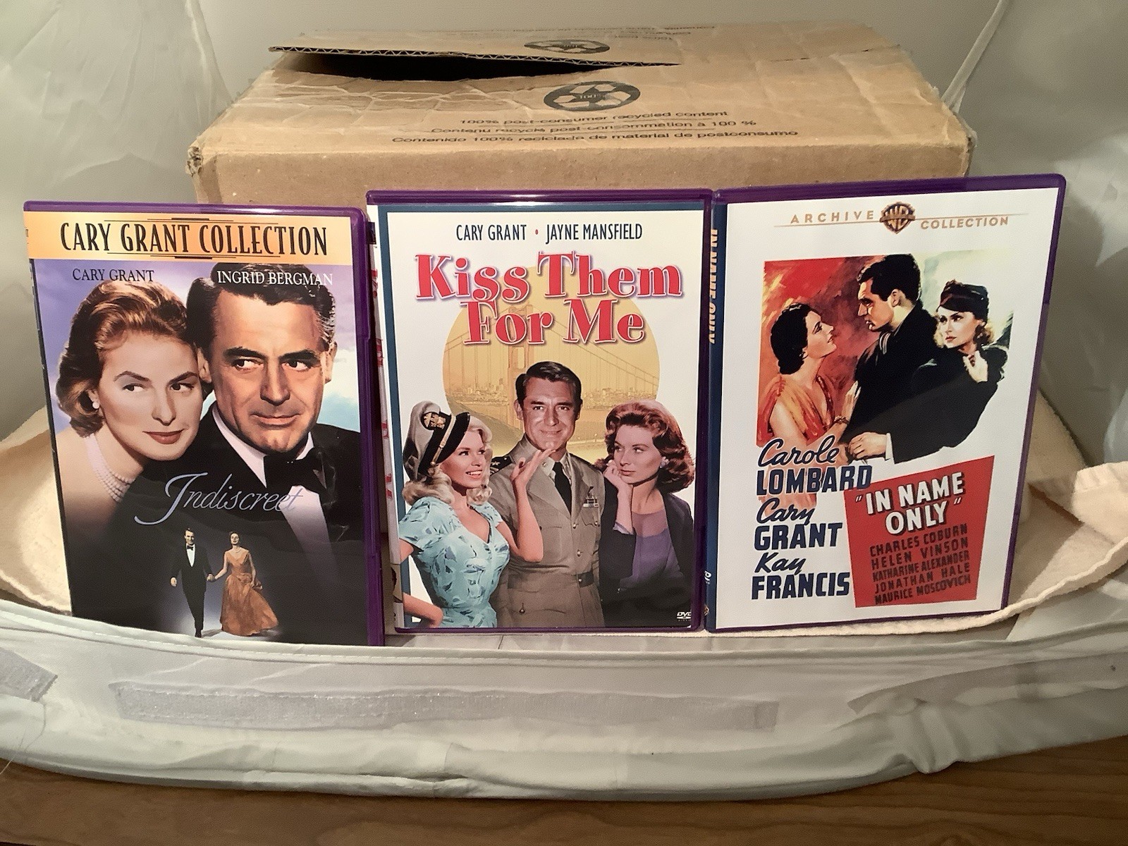 Lot 7 Cary Grant DVD Movies With Grace Kelly Ingrid Bergman Carole Lombard &More