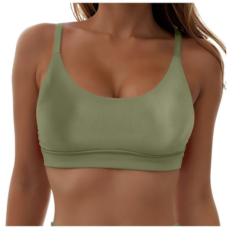 Ierhent Swim Tops Women Women’s Twist Ruched Bandeau Tankini Top Tube Top Swimsuit Molded Cups Tummy Control Sexy Bathing Suits Top(Green,S)