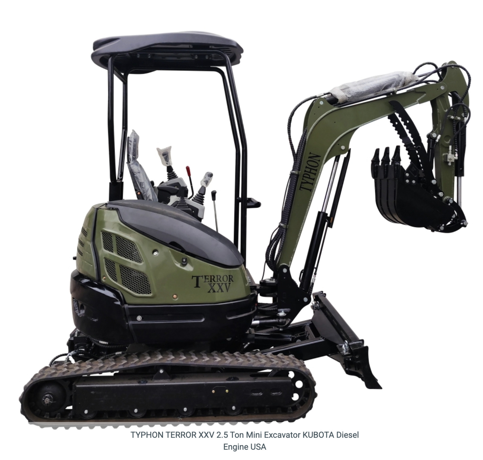 Free Ship TYPHON TERROR XXV 2.5 Ton Mini Excavator KUBOTA D1105 Diesel Engine