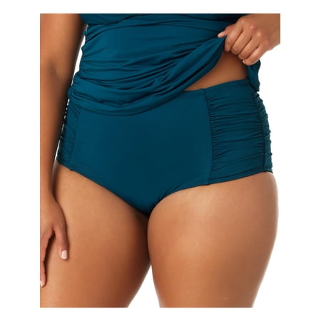 Anne Cole Womens Plus Convertible High Waist Swim Bottom Separates