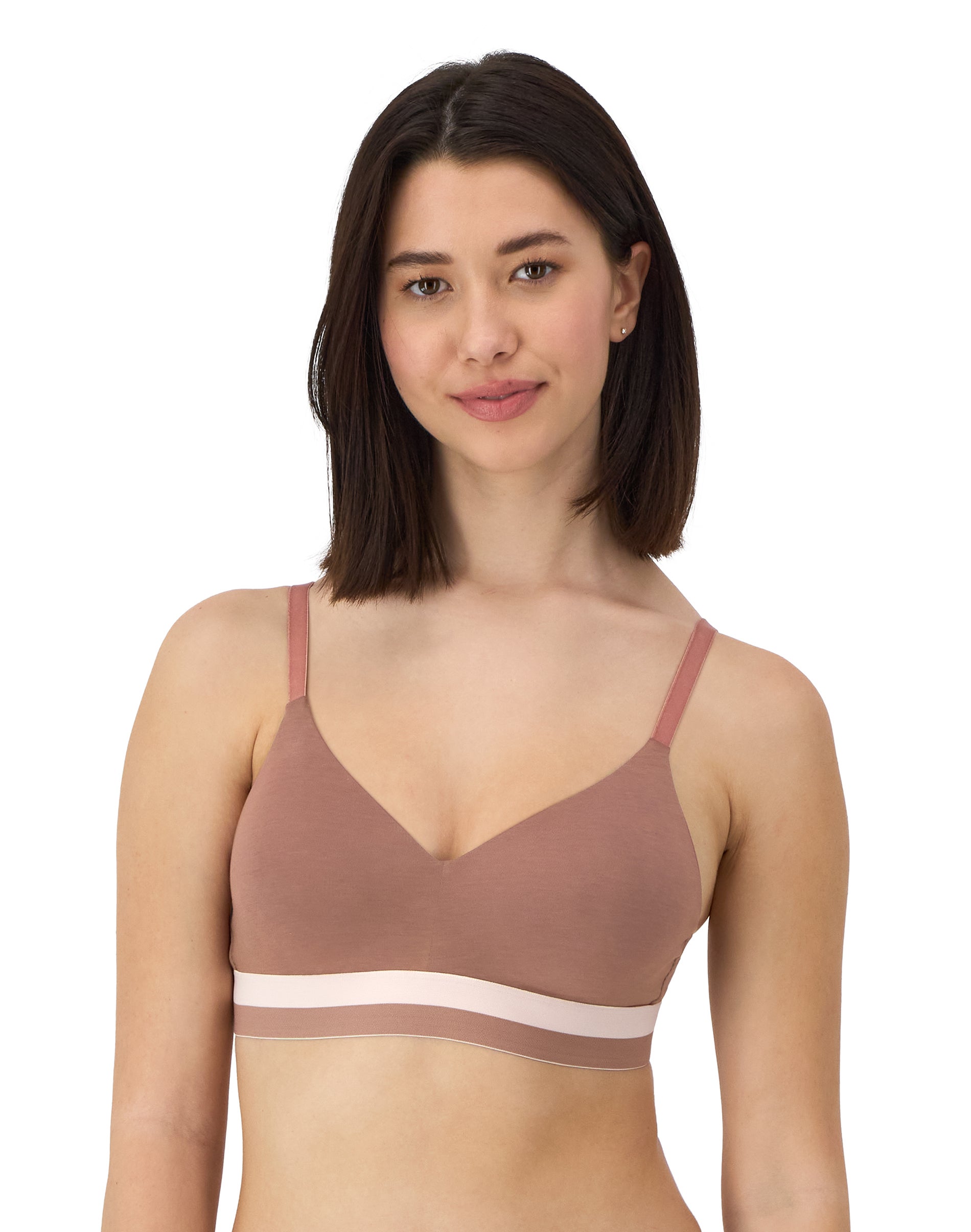 Hanes Women’s Natural Lift Wireless Bra Earthen Tan S