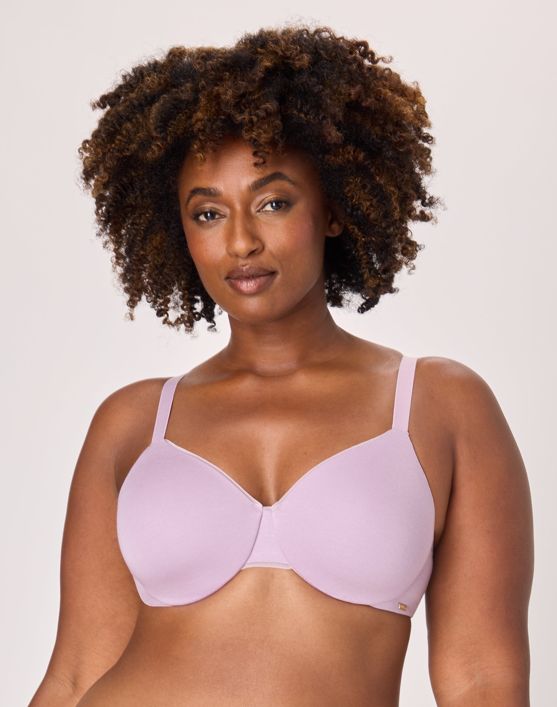 Bali T-Shirt Underwire Bra, Cotton Collection Purple Mauve 36D Women’s