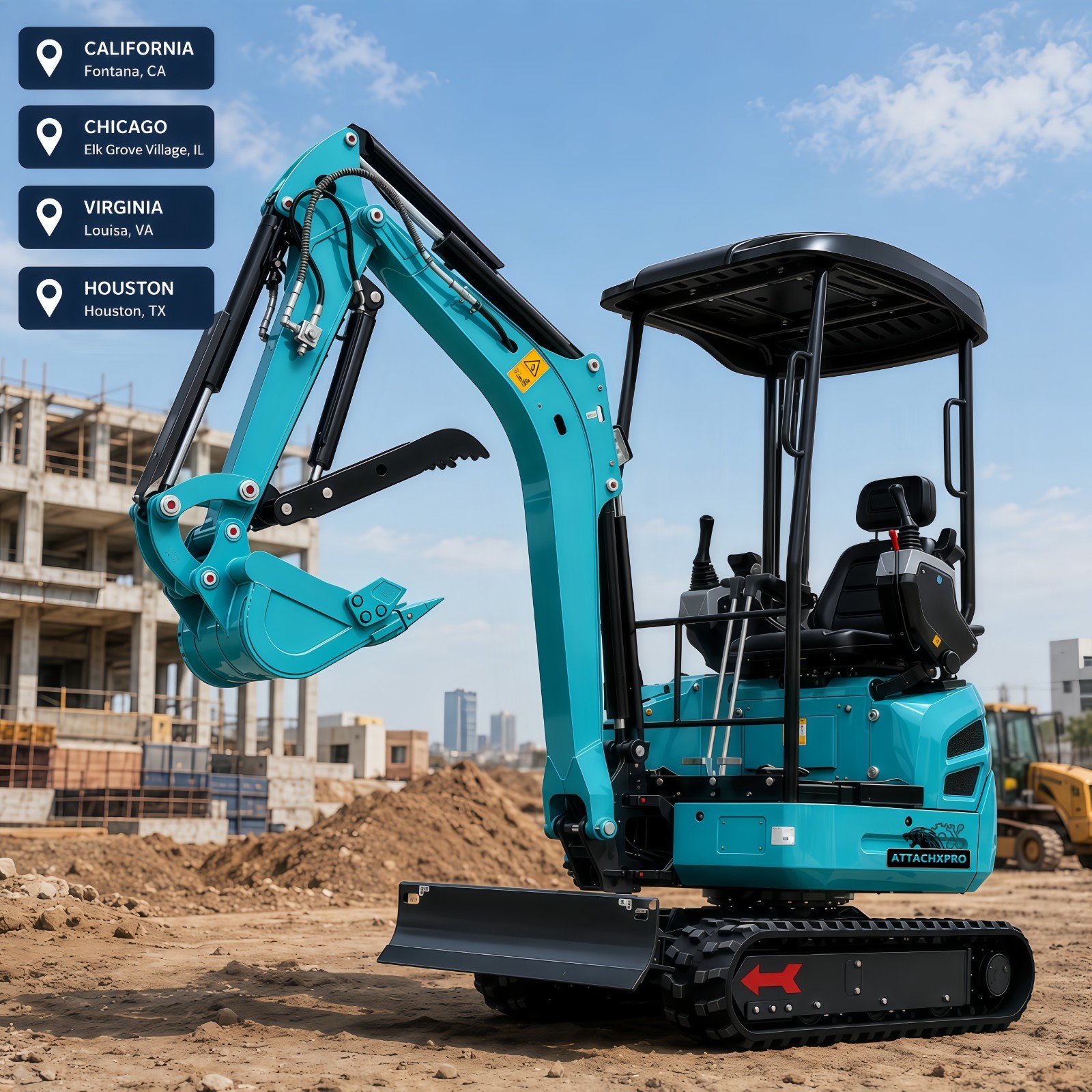 Mini Excavator 2.5Ton Kubota D902 Diesel Engine Side Swing & Retractable Tracks