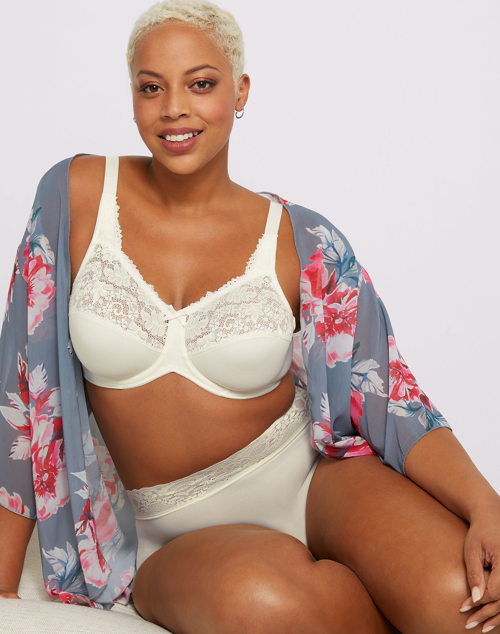 Lilyette by Bali Minimizer Underwire Bra Pearl 40DD Women’s