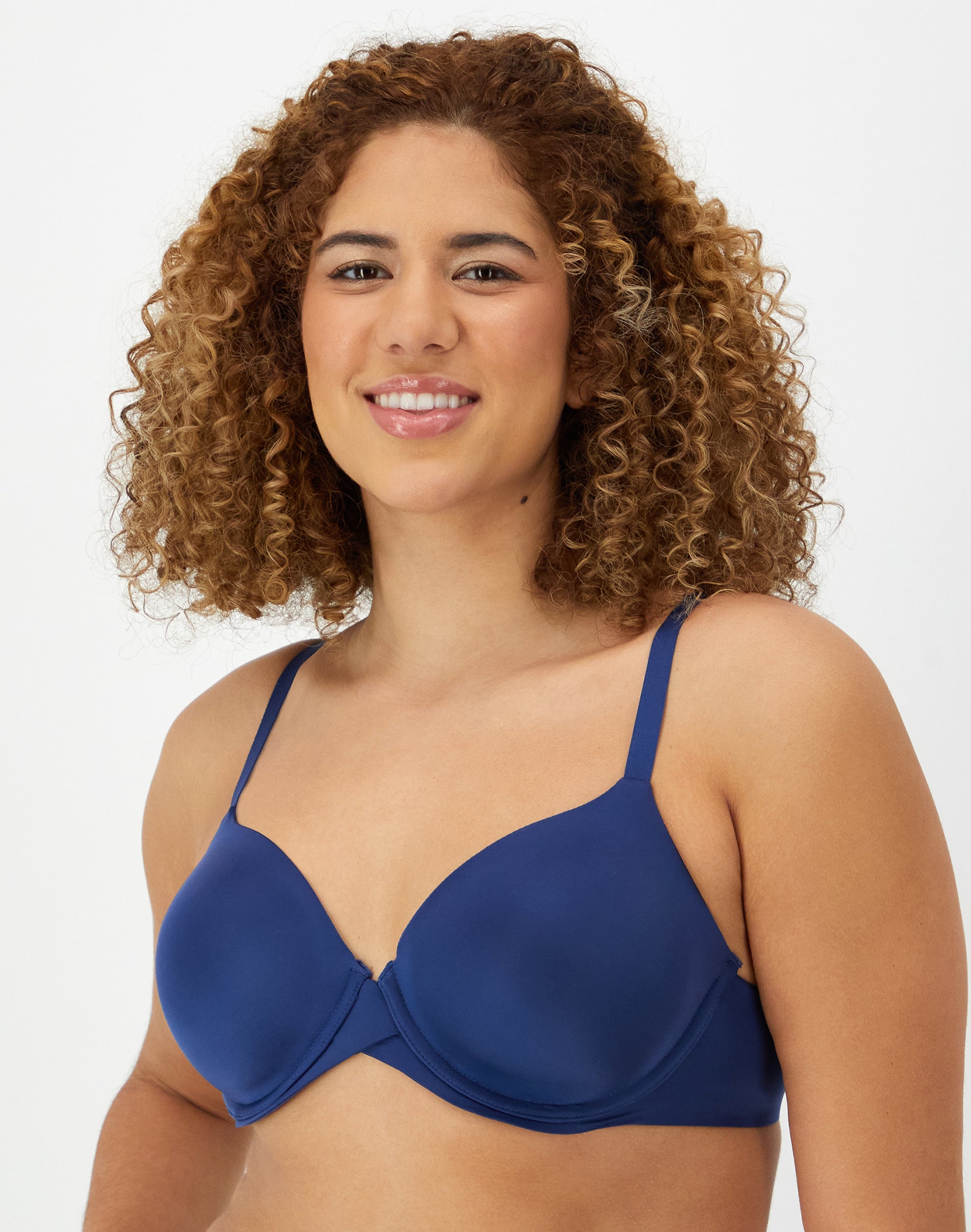 Maidenform One Fab Fit Everyday Modern Demi Underwire Bra (Plus Sizes Available) Navy Eclipse 34B Women’s