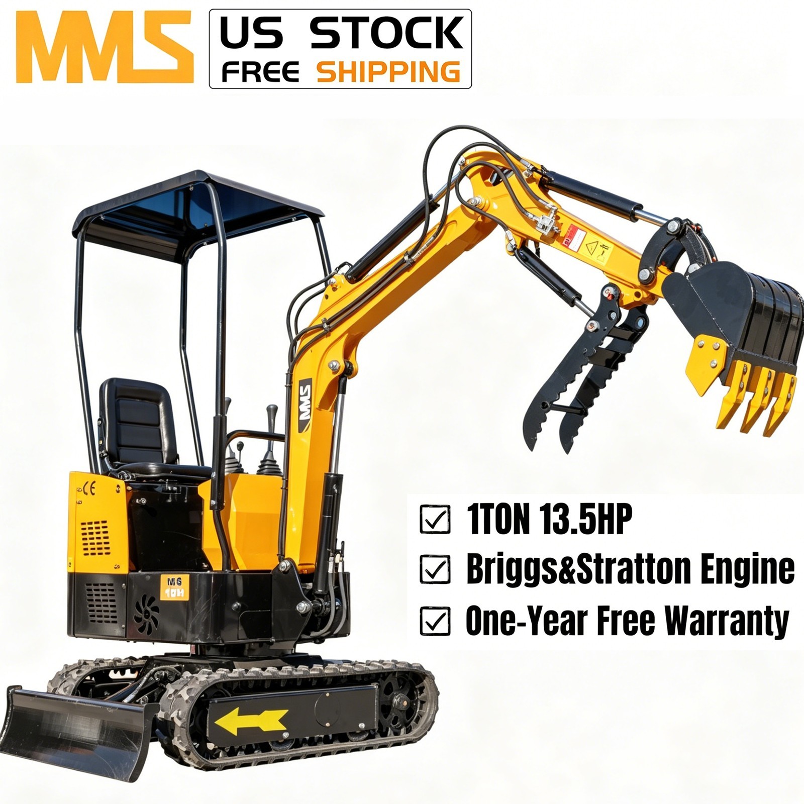 Pick Up Mini Hydraulic Excavator 13.5HP Mini Digger Briggs & Stratton EPA Engine