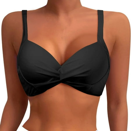 XIAOCHA Women’s Underwire Push Up Bikini Top with Padded Bra for Swimwear Sets