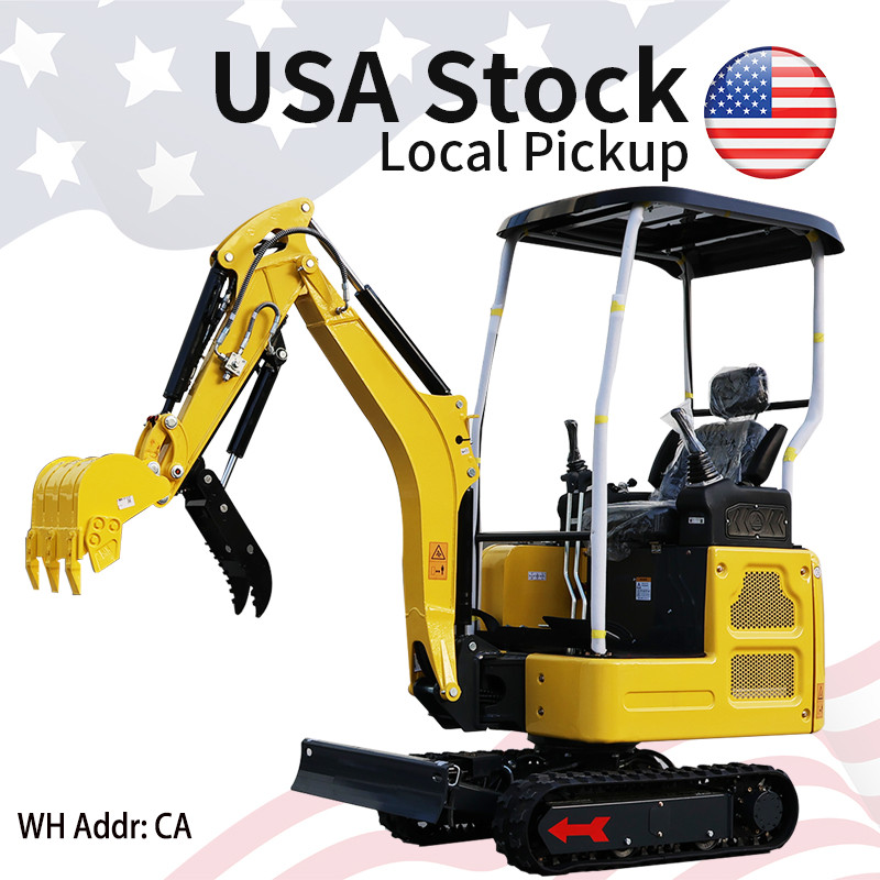 USA STOCK, 1.8 T Mini Excavator, Kubota Engine, Telescopic Swing Hydraulic Pilot