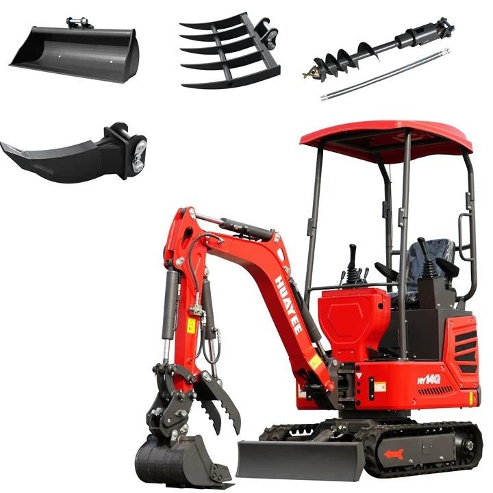 HY14G FREE Ship Mini Excavator 1.4Ton Kubota D722 Diesel Engine+4 accessories