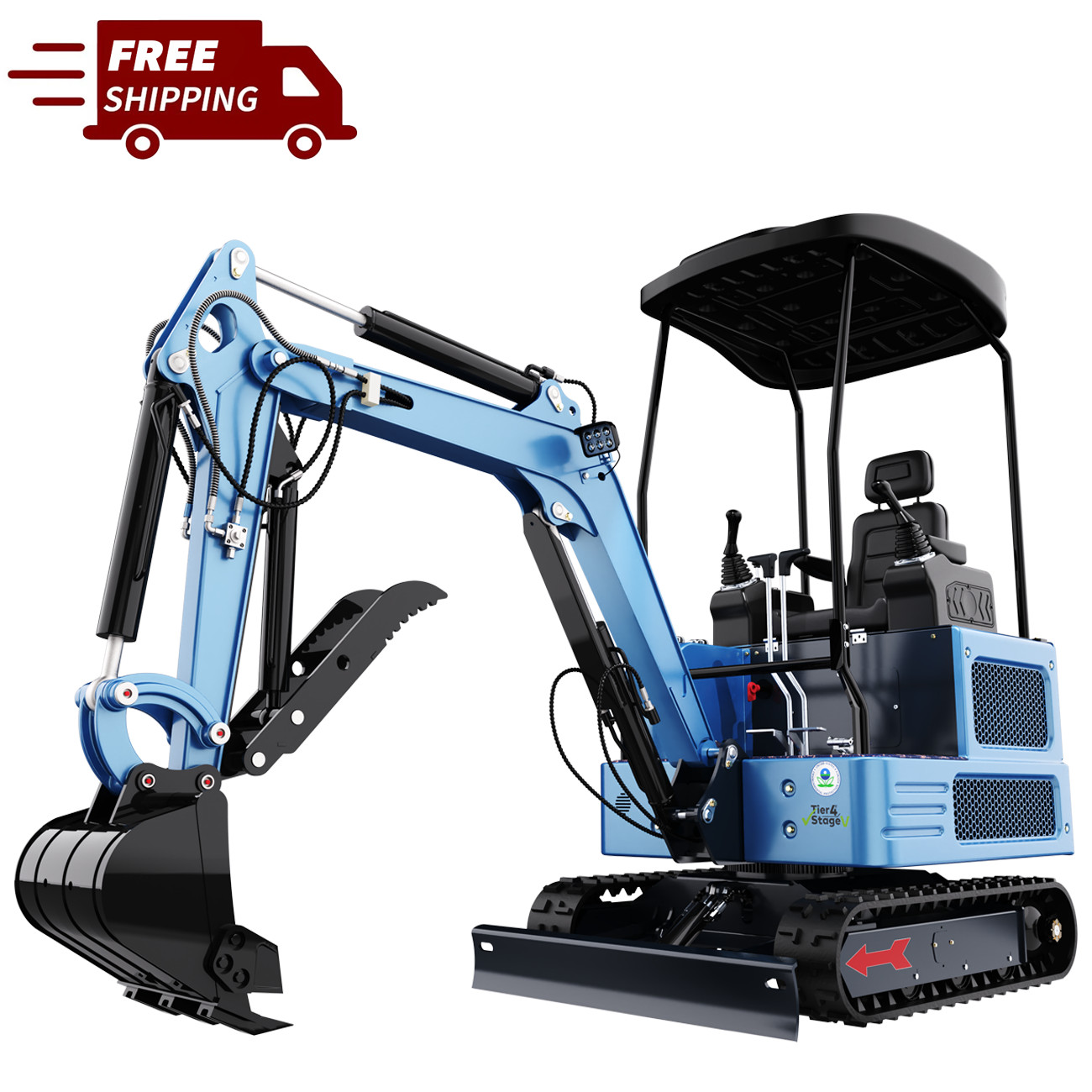 Free Ship 1.8 Ton Mini Excavator Kubota Diesel Engine Hydraulic Thumb Pilot