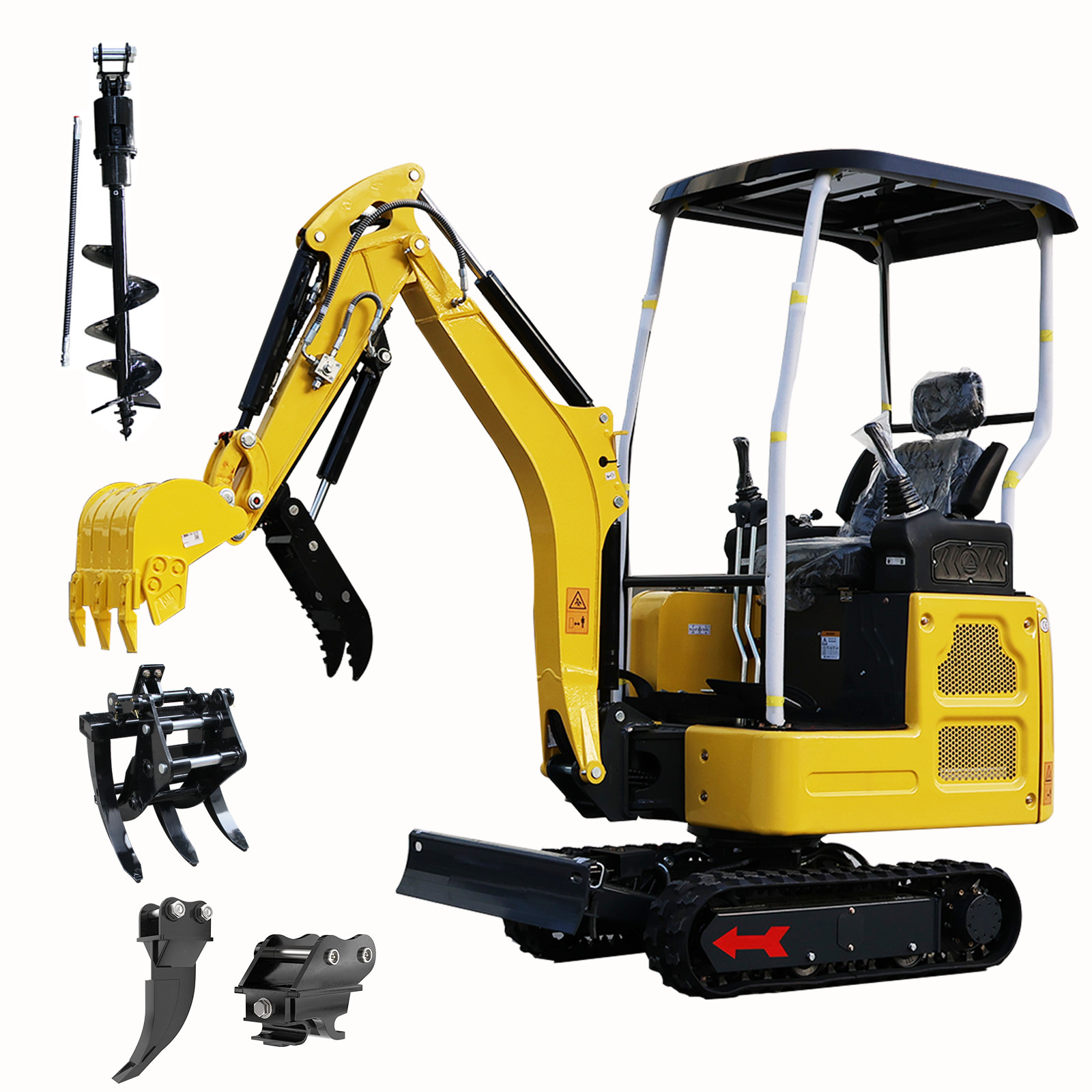 1.8 Ton Mini Excavator Kubota Diesel Engine Side Swing Quick Hitch Excavator