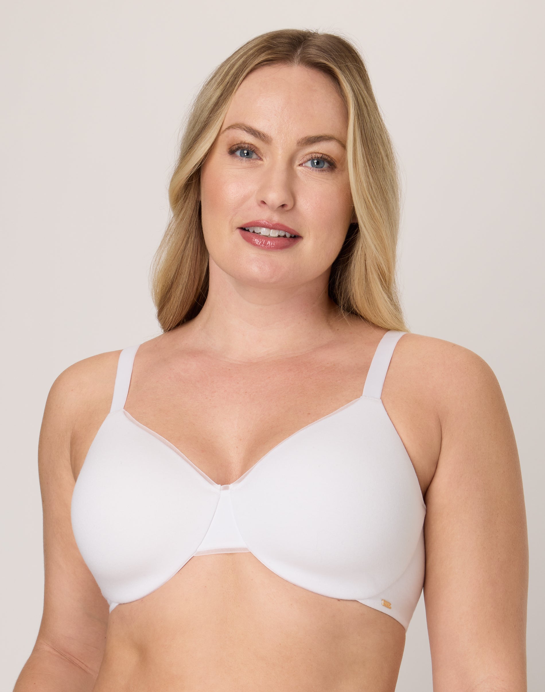 Bali T-Shirt Underwire Bra, Cotton Collection White 34C Women’s