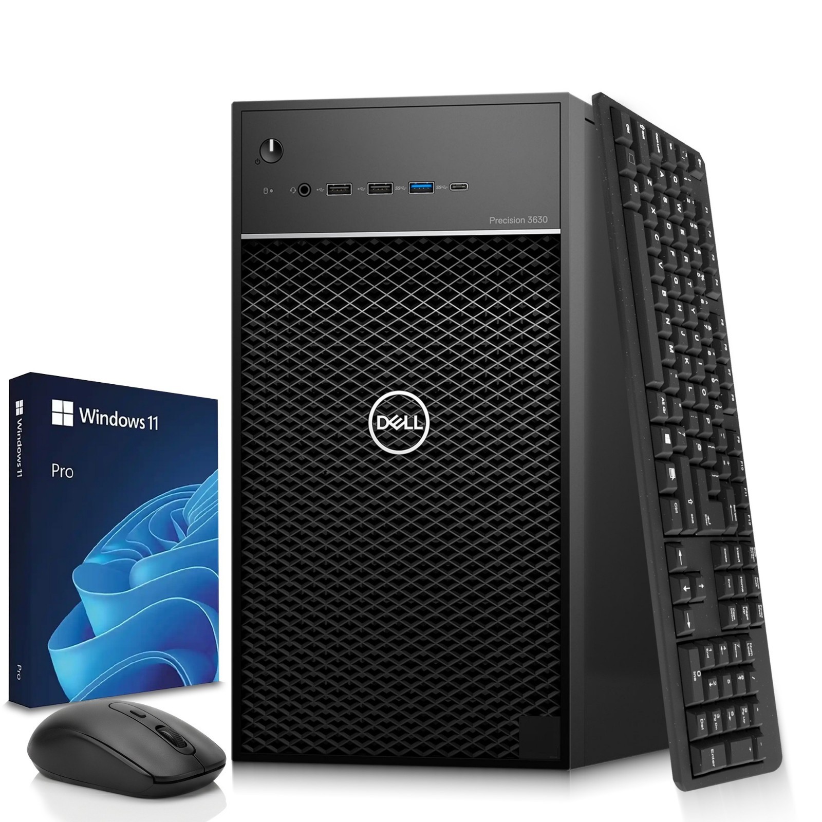 Dell 3630 Mini Tower i7-8th 8GB RAM 256GB SSD Built-in Wi-Fi Wireless-K&M Win 11