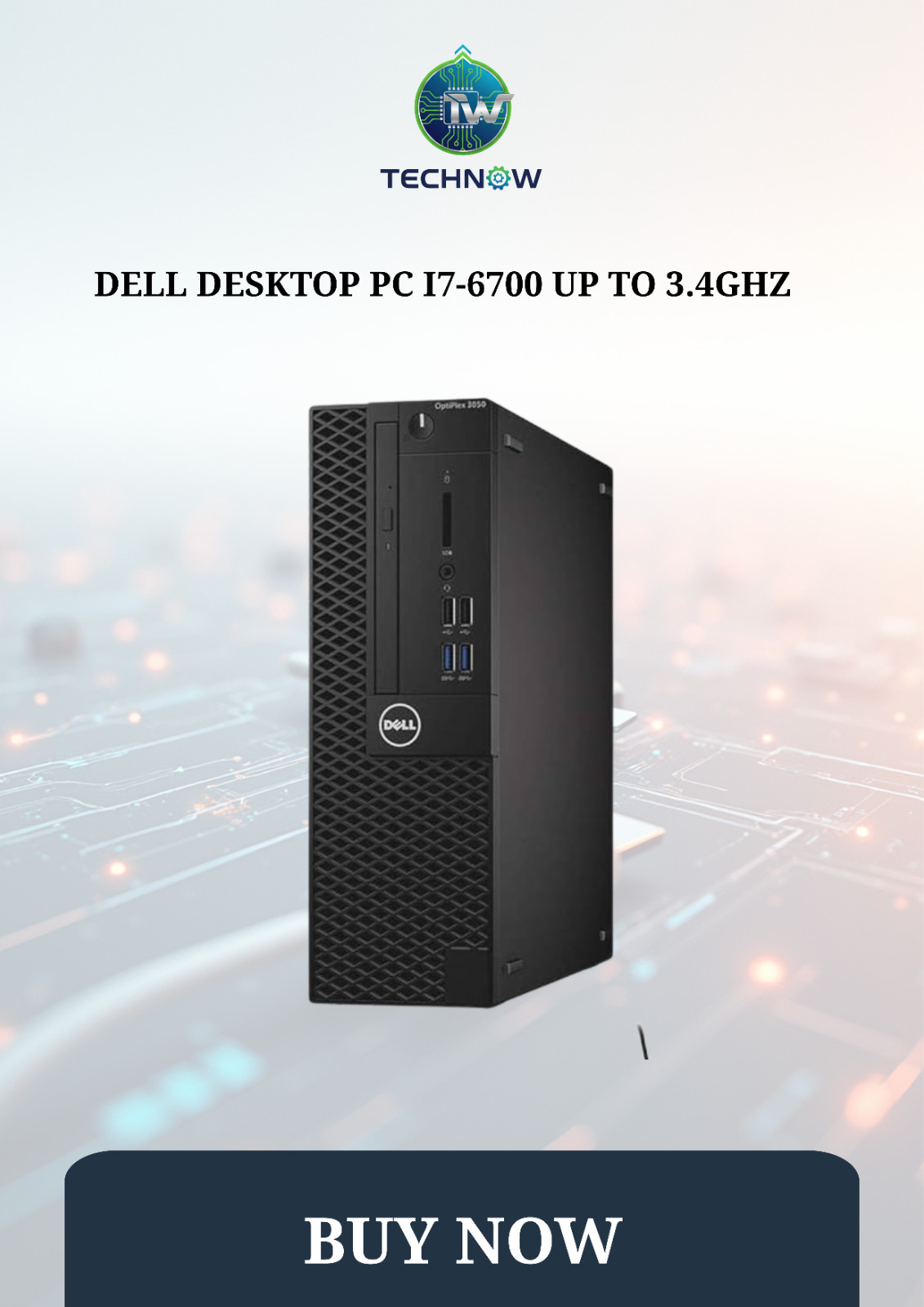 Dell Desktop PC i7-6700 Up to 3.4GHz 16GB RAM 512GB M.2 NVME SSD Win11 Pro Wi-Fi
