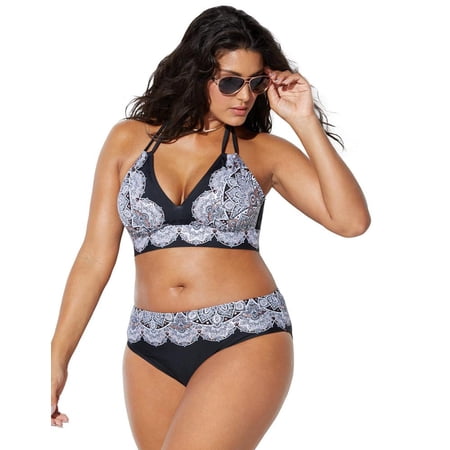 Swimsuits for All Avenger Halter Bikini Set