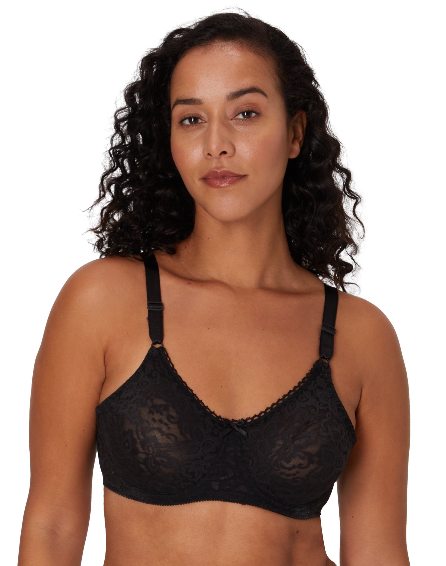 Bali Lace ‘N Smooth Underwire Bra Black 38C Women’s