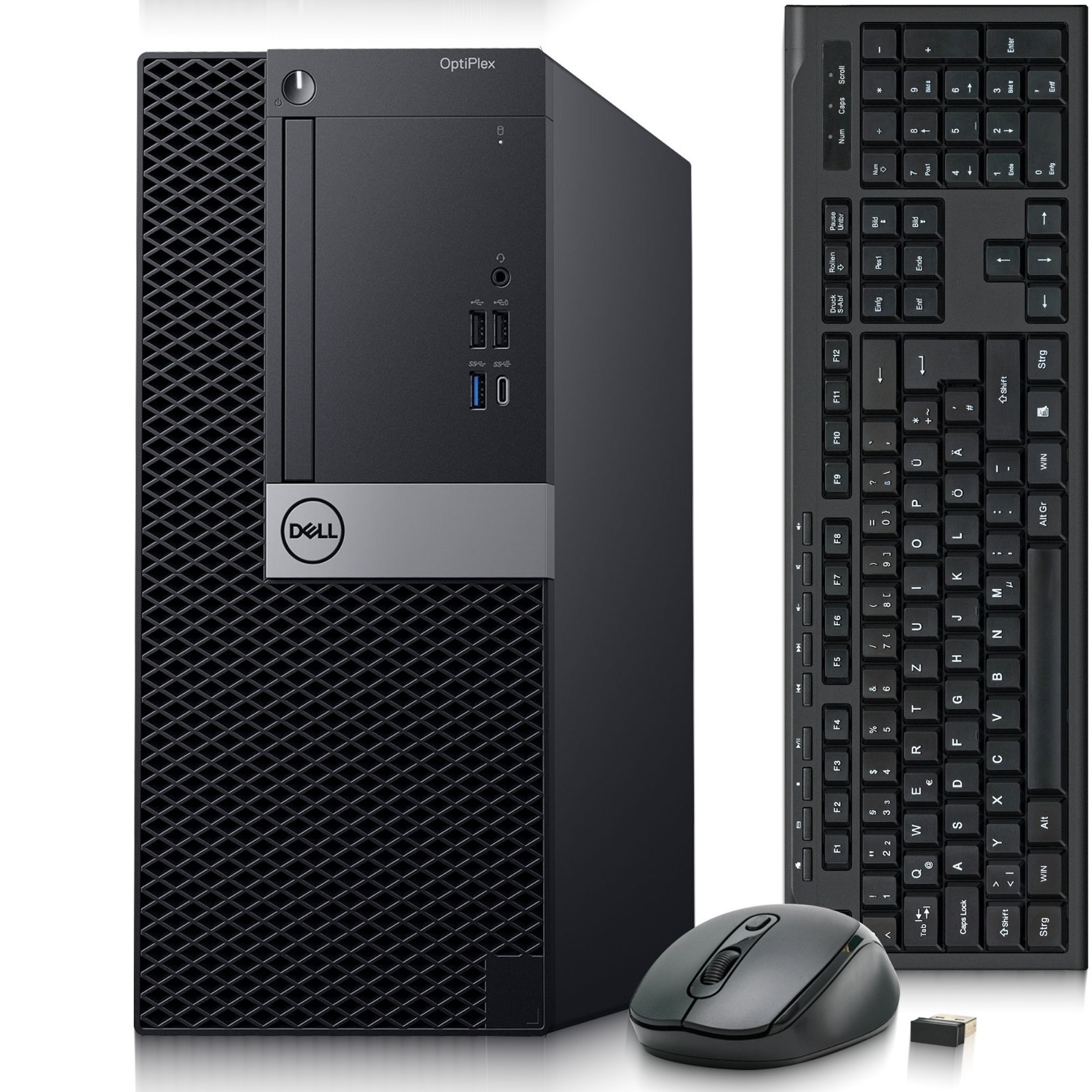 Dell 7070 Mini Tower i5-9th 16GB RAM 256GB SSD Built-in Wi-Fi Wireless K&M Win11