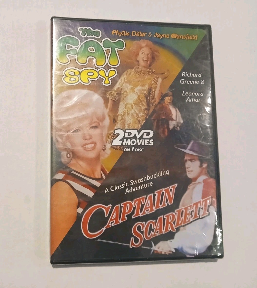 The Fat Spy & Captain Scarlett Phyllis Diller & Jayne Mansfiled DVD Movie