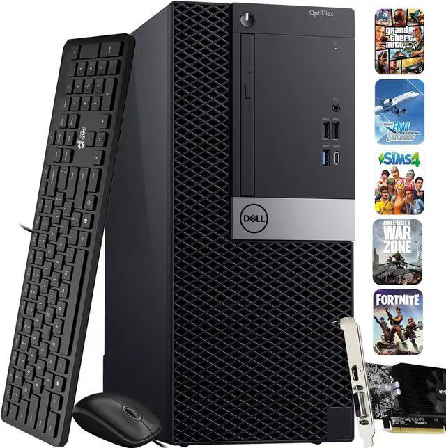 Dell OptiPlex Gaming Desktop Tower Intel i5-8500 16GB RAM 256GB SSD