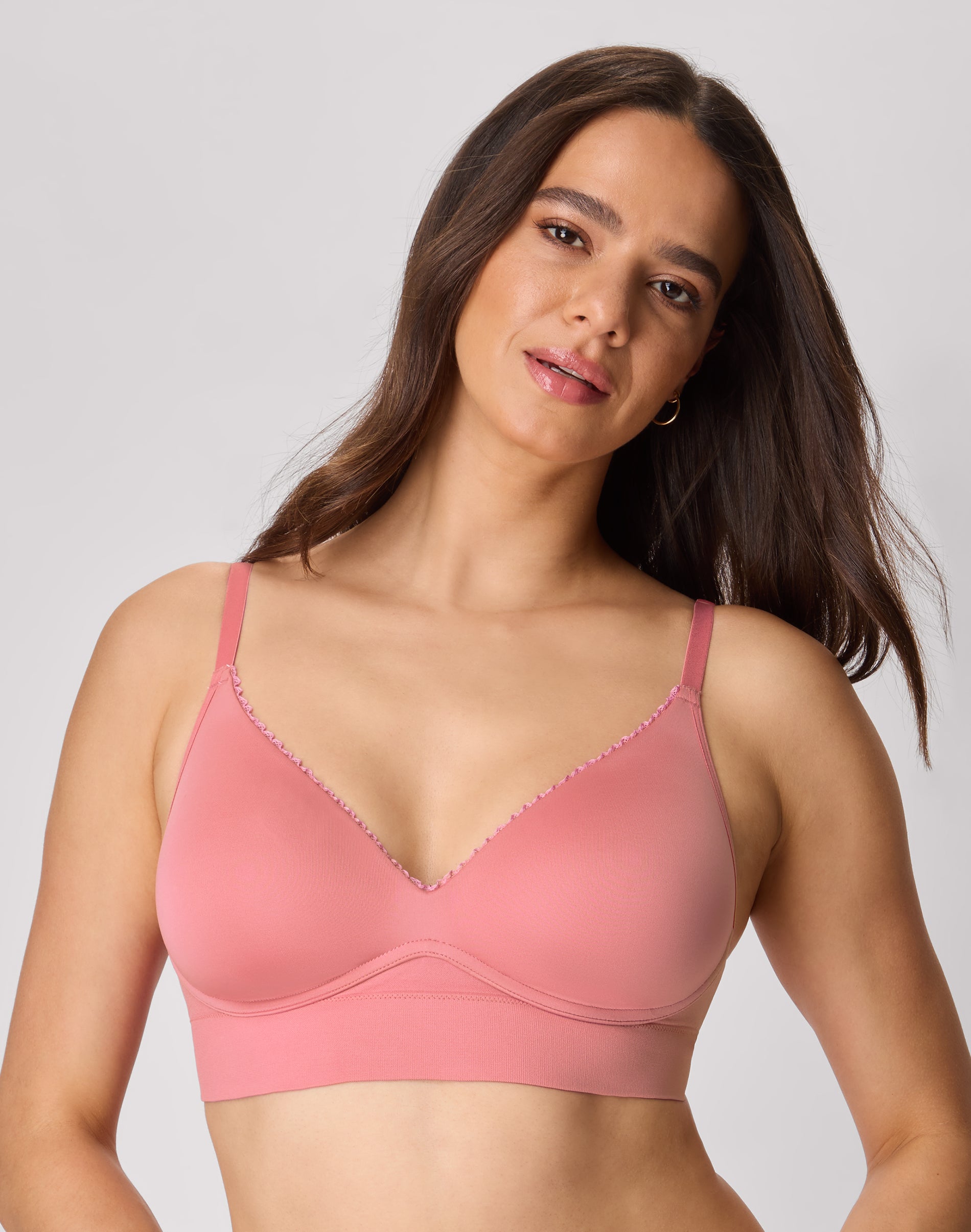 Maidenform Seamless Wirefree Comfort Bra Terracota Pink 2XL Women’s