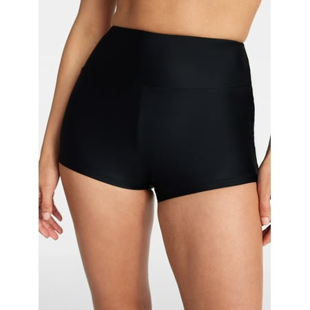 Time and Tru Women’s and Women’s Plus Size High Rise Swim Short, Sizes XS-3X