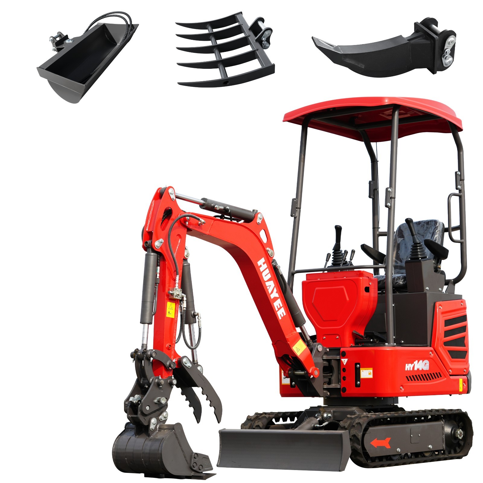 HY14G +3 accessories FREE SHIP Mini Excavator 1.4Ton Kubota D722 Diesel Engine