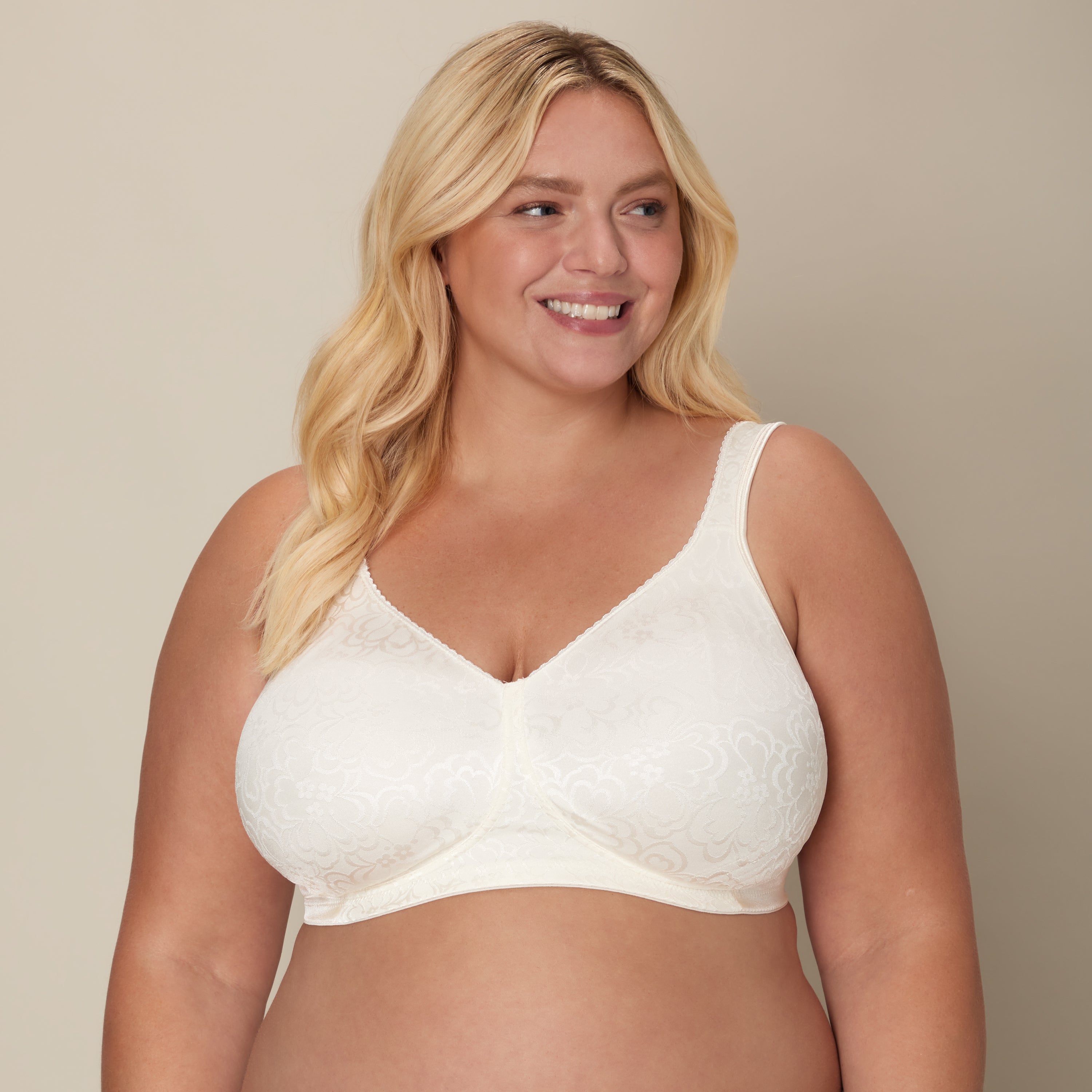 Playtex 18 Hour Ultimate Lift & Support Wireless Bra Mother of Pearl 42D Women’s