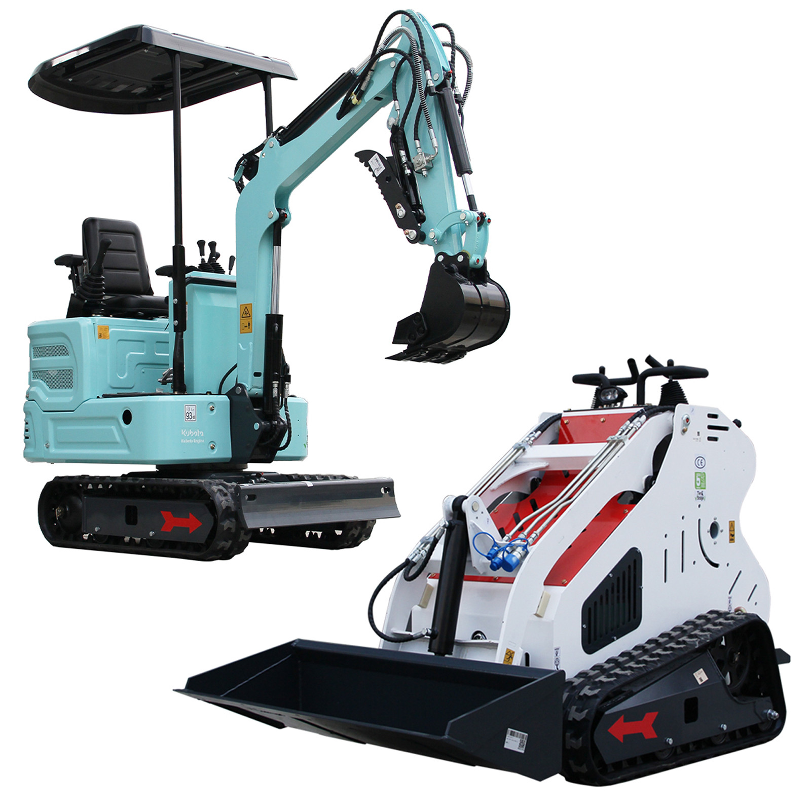 1.4 Ton Kubota Z482 Mini Excavator Track + 13.5HP B&S Mini Skid Steer Loader